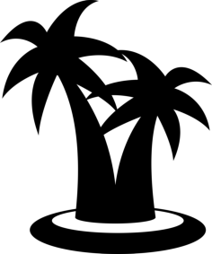 Palm Trees Couple Engraving Svg Design, Free Vectors File